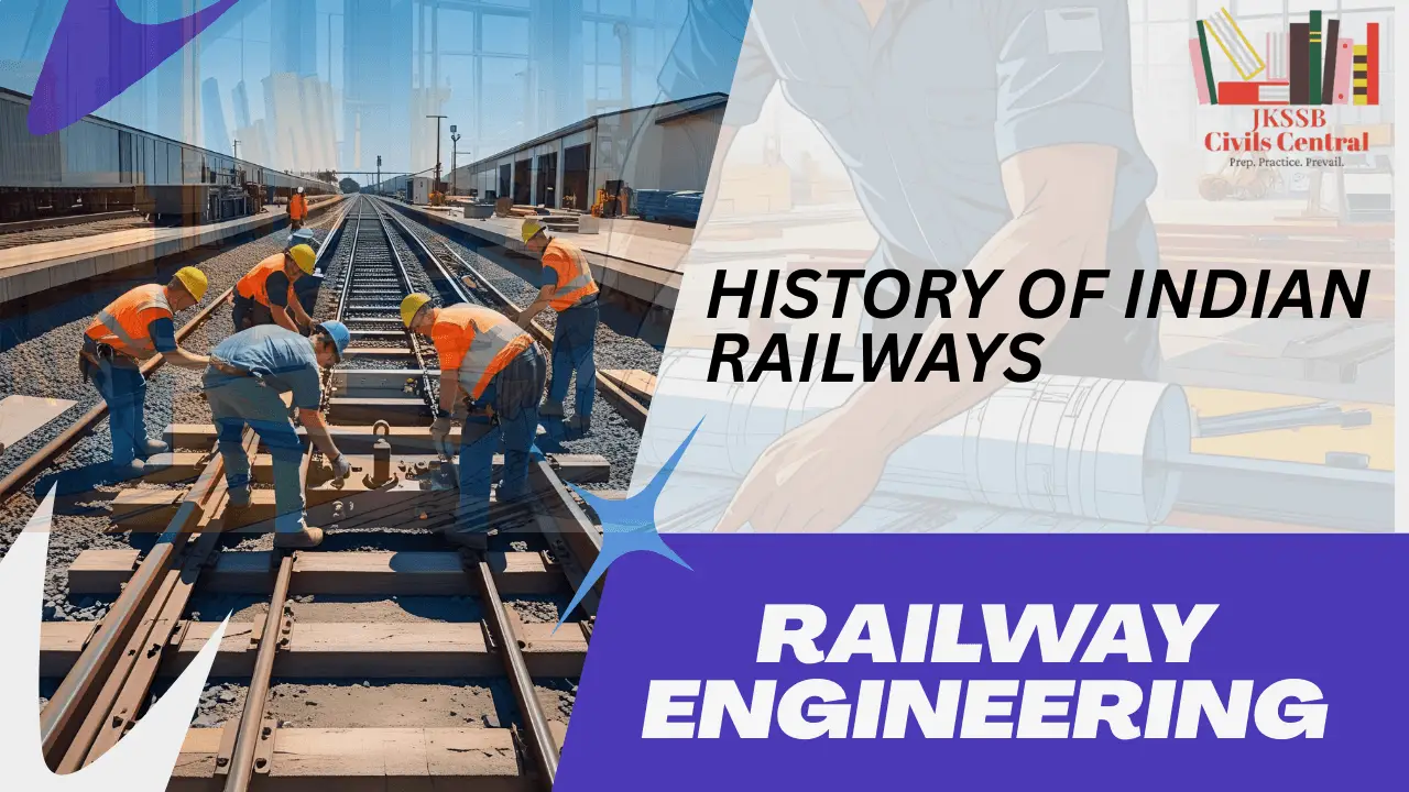 Early Indian railway infrastructure showcasing steam engines, tracks, and stations – a historical perspective in railway engineering