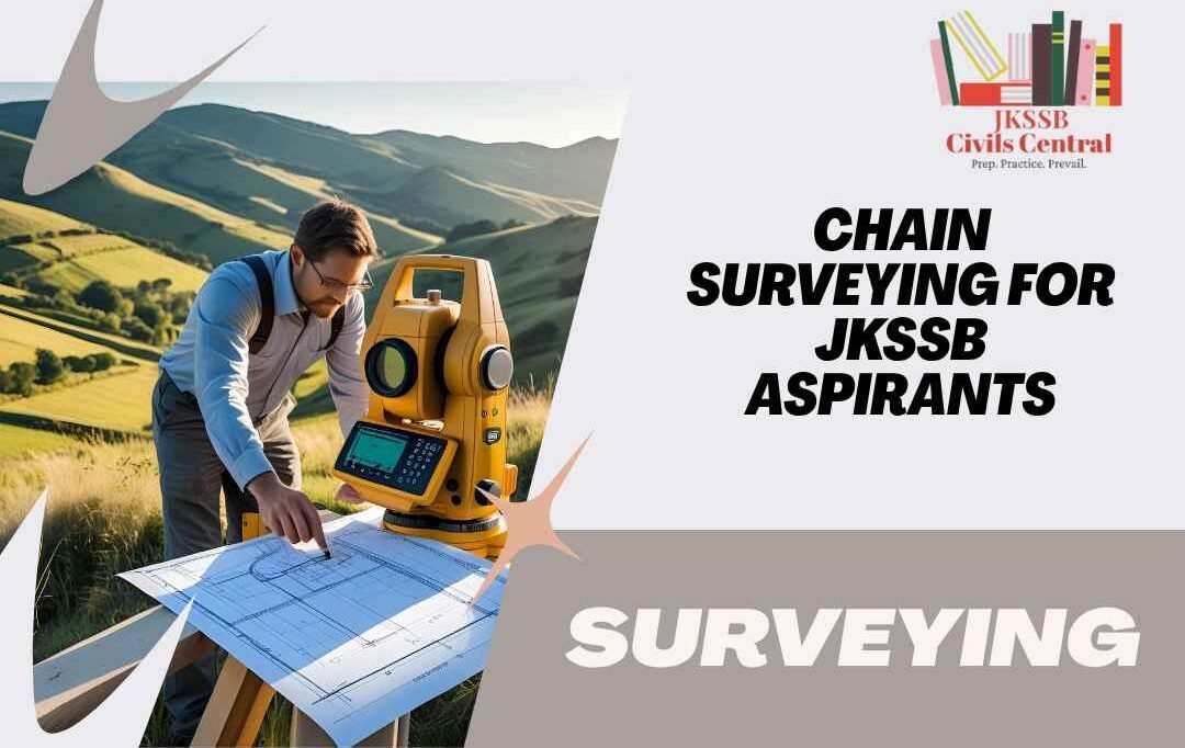 JKSSB civil aspirant studying chain surveying methods