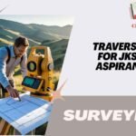 Traversing in surveying showing connected survey lines and stations