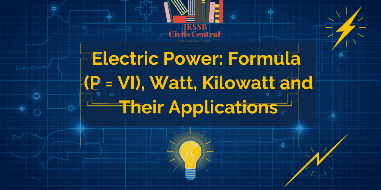 Electric Power: Formula (P = VI)