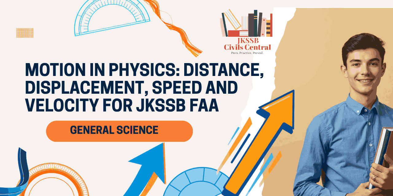 Motion in Physics_ Distance, Displacement, Speed and Velocity for JKSSB FAA