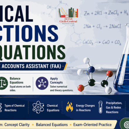 Chemical Reactions and Equations for JKSSB Finance Accounts Assistant (FAA)