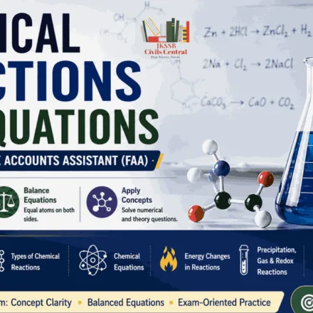 Chemical Reactions and Equations for JKSSB Finance Accounts Assistant (FAA)