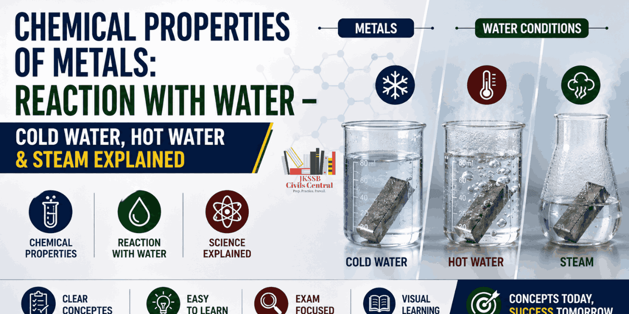 Chemical Properties of Metals: Reaction with Water – Cold Water, Hot Water & Steam Explained