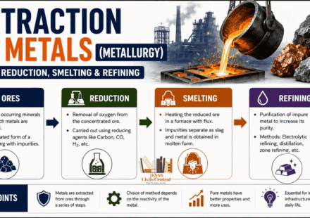 Extraction of Metals (Metallurgy) | Ores, Reduction, Smelting & Refining