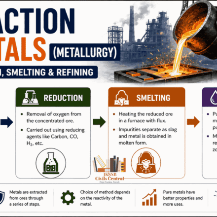 Extraction of Metals (Metallurgy) | Ores, Reduction, Smelting & Refining