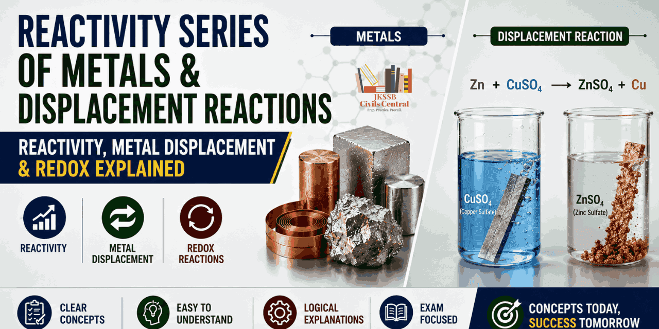 Reactivity Series of Metals & Displacement Reactions | Reactivity, Metal Displacement & Redox Explained