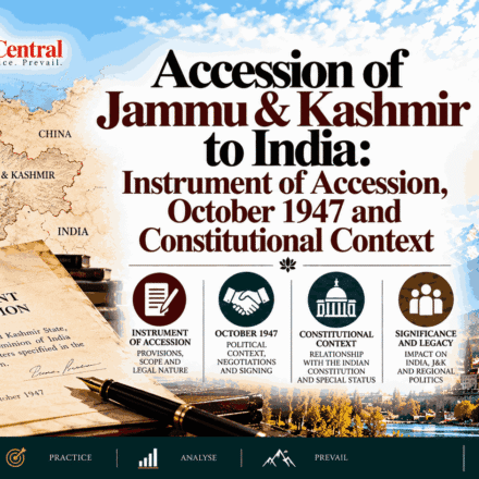Accession of Jammu & Kashmir to India Instrument of Accession, October 1947 and Constitutional Context