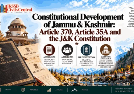 Constitutional Development of Jammu & Kashmir Article 370, Article 35A and the J&K Constitution