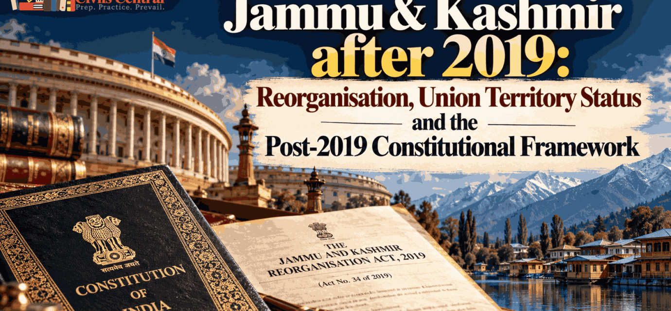 Jammu & Kashmir after 2019 Reorganisation, Union Territory Status and the Post-2019 Constitutional Framework