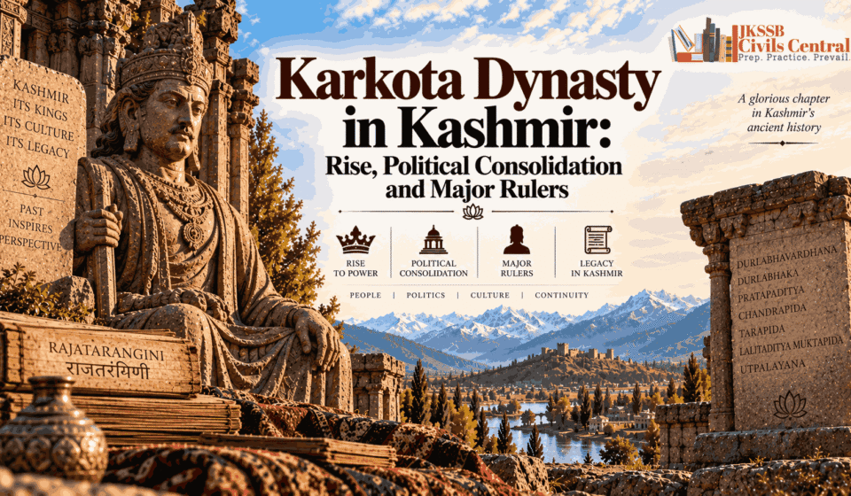 Karkota Dynasty in Kashmir: Rise, Political Consolidation and Major Rulers Karkota Dynasty in Kashmir Rise, Political Consolidation and Major Rulers