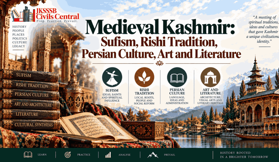 Medieval Kashmir Sufism, Rishi Tradition, Persian Culture, Art and Literature