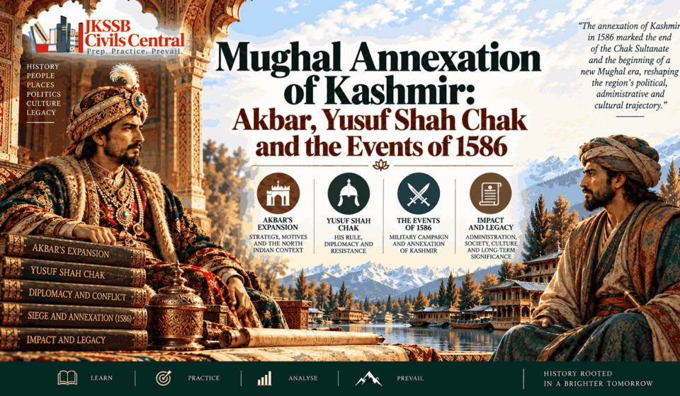 Mughal Annexation of Kashmir Akbar, Yusuf Shah Chak and the Events of 1586
