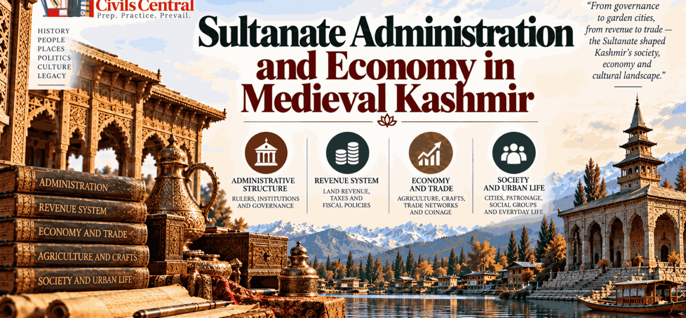 Sultanate Administration and Economy in Medieval Kashmir
