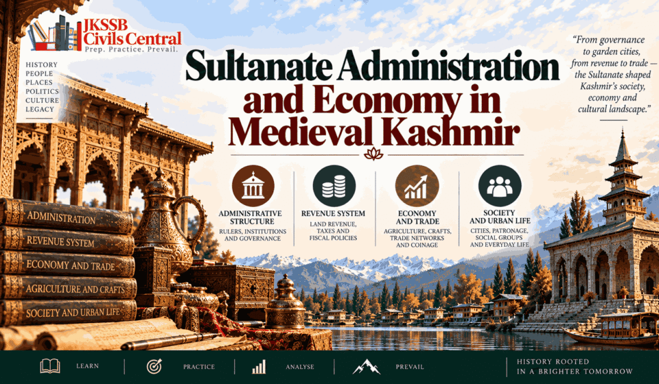 Sultanate Administration and Economy in Medieval Kashmir