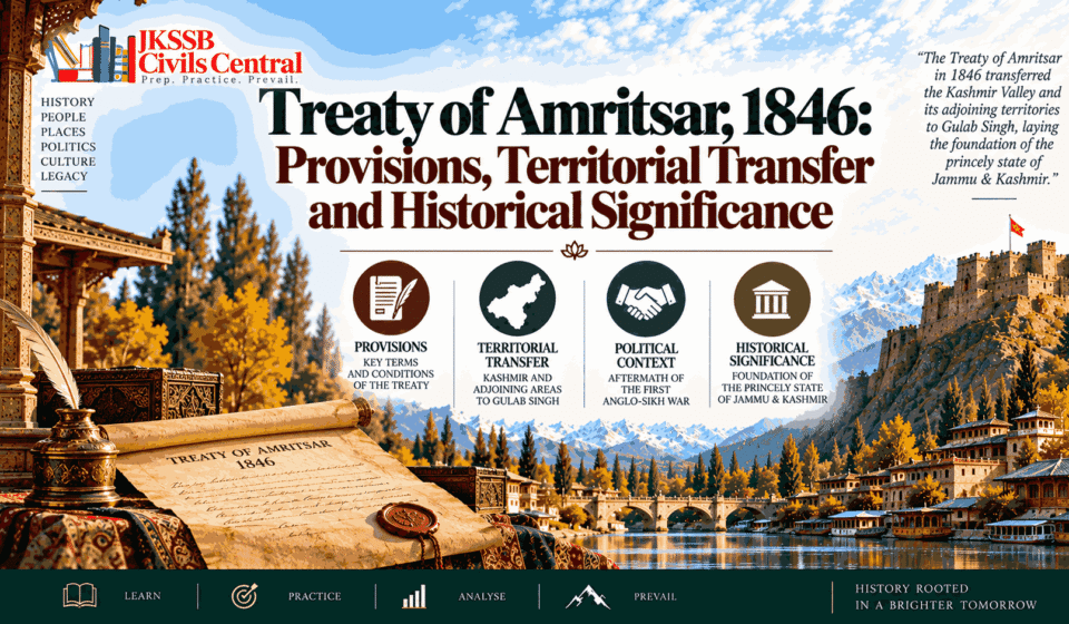 Treaty of Amritsar, 1846 Provisions, Territorial Transfer and Historical Significance